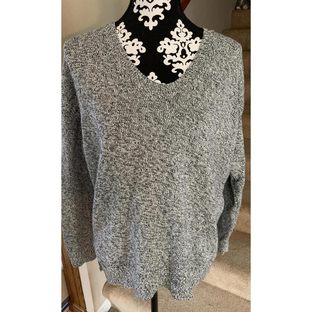 Gap Womens Sweater Gray Long Sleeve Knit Pullover SZ M. #295